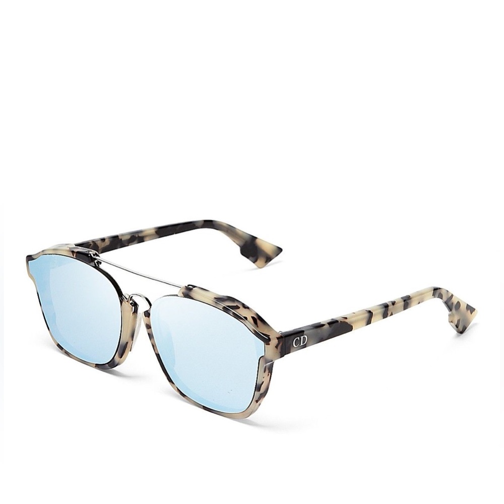 Dior Abstract Blue Mirrored Tortoise Sunglasses